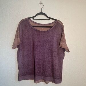 ATHLETA Acid Wash Shades of Purple flowy shirt 👕 Size Medium